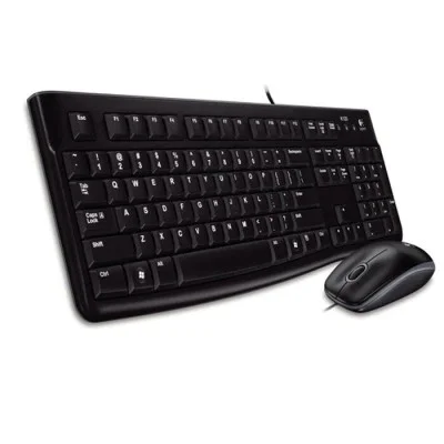 Logitech Mk120 Wired Keyboard & Mouse - Arb/Eng - Black